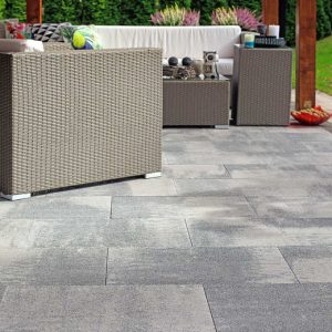 POLBRUK Płyta tarasowa 60x45 LAMELL 4,5 cm stalowy