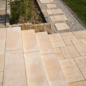 BRUK-BET Stopnie Schodowe TRAWERTYN 100x40 15 cm biały