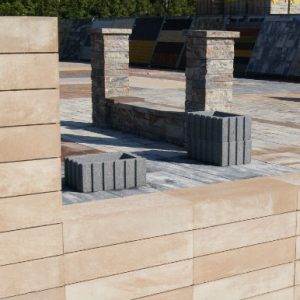 KOST-BET OGRODZENIE Bloczek Daszek 50 x 25 ROYAL SLIM gr. 12 cm grafit