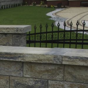 KOST-BET OKAPNIK 2-stronny Łupany 98 x 23 gr. 7 cm biały, grafit