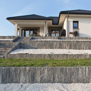 BRUK-BET Palisada UNI SPLIT® 10x15 wys. 80cm brekcja karbon