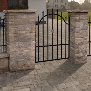 BRUK-BET Płytka na ogrodzenie VARIADO® kremowy LUB andezyt 38x4.5 gr. 8cm płytka P8