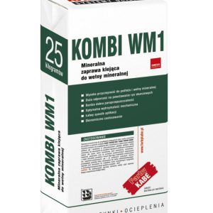 KOMBI WM1 – Mineralna zaprawa klejąca do wełny mineralnej